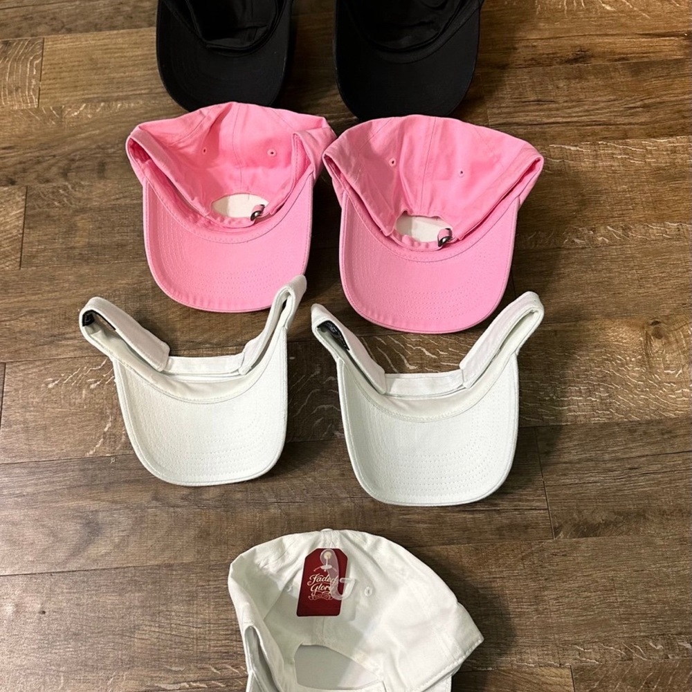 NEW! 7 Hat Bundle! 5- baseball Caps & 2- Visors - Picture 2 of 6